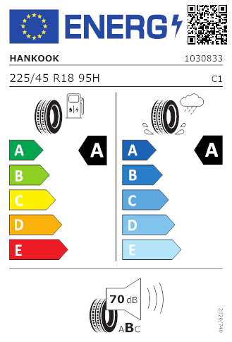 Hankook 225/45R18H XL Ventus Prime4