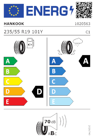 Pneumatico HANKOOK  235/55 R19 101Y Ventus S1 evo2 K117A SUV MO FR