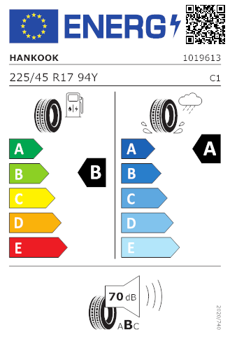 HANKOOK 225/45R17Y XL Ventus S1 evo3