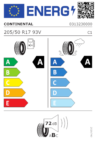 Continental 205/50 R17 93V Ecocontact 6 xl