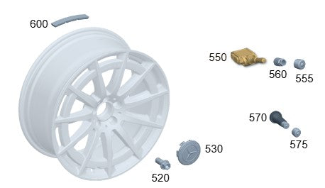 SENSORE PRESSIONE PNEUMATICI CLASSE C 205 | GLC C253 | EQC 400