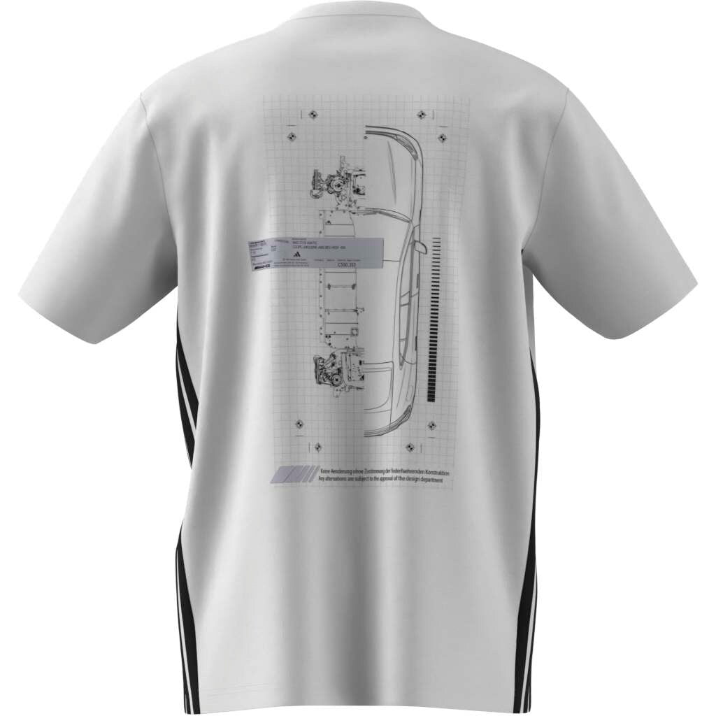 T-Shirt Unisex Mercedes-Benz AMG Bianca Loose Fit by Adidas - Prodotto Ufficiale