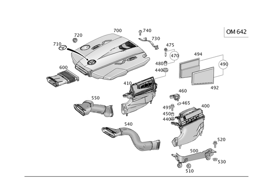 COPERTURA DEL MOTORE codice categorico: A6420107008