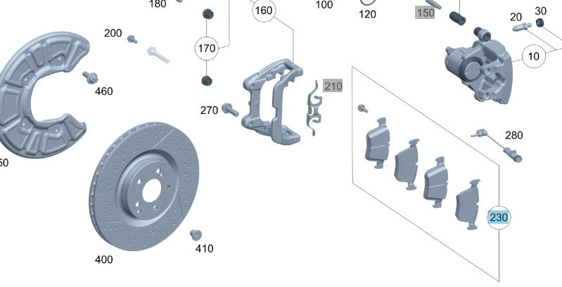 KIT PEZZI GUARNIZIONE FRENO codice categorico: A0004206002