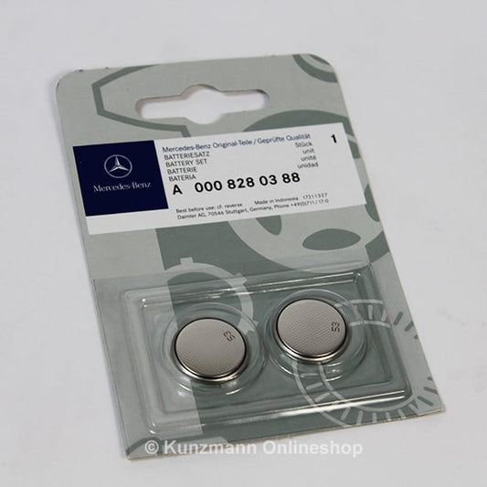 Set di 2 pacchi batteria 3V CR2025 Chiave originale Mercedes-Benz
