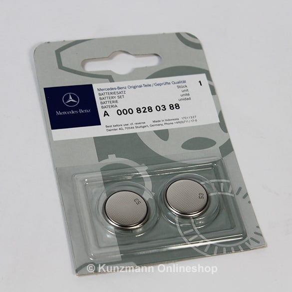 Zestaw 2 pakietu baterii 3V CR2025 Oryginalny klucz Mercedes-Benz